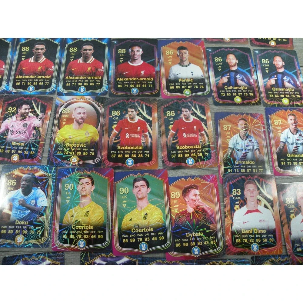 Football Soccer Trading Card Lot of 50 Ronaldo Messi Neymar Benzema Courtois